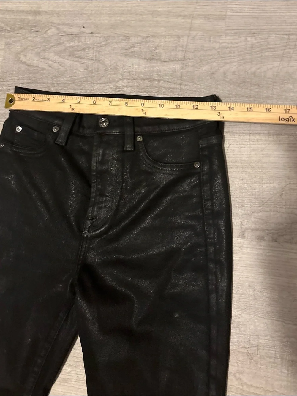 7 For All Mankind Jeans Slim Kick Womens 27 Metallic Fall Trendy Unique Movie